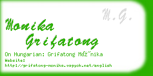 monika grifatong business card